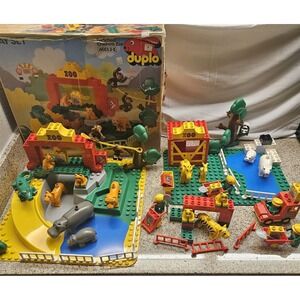4 Vintage DUPLO lego Sets 2661 2664 2666 2668 CHILDREN'S ZOO Jungle  COMPLETE